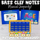 Bass Clef Music Staff Game - Musical Jeopardy Game Show PowerPoint